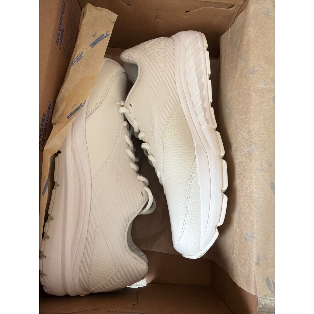 Brooks Addiction Walker 2 Women's White Leather Walking Shoes Sz 11B New in Box - Picture 2 of 14